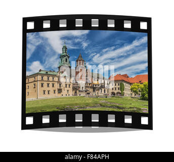 Cour intérieure de l'. Wawel Le Château du Wawel est l'ancienne résidence des rois de Pologne, Cracovie, Pologne petite, la Pologne, l'Europe Banque D'Images