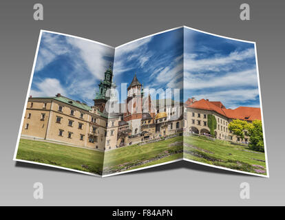 Cour intérieure de l'. Wawel Le Château du Wawel est l'ancienne résidence des rois de Pologne, Cracovie, Pologne petite, la Pologne, l'Europe Banque D'Images