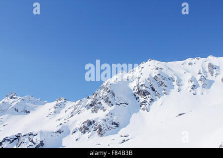 Les sommets des montagnes en hiver, Alpes, Autriche Banque D'Images