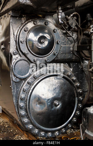 Close up de locomotive à vapeur. Virginia Museum of Transportation Banque D'Images