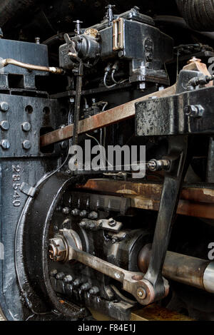 Close up de locomotive à vapeur. Virginia Museum of Transportation Banque D'Images