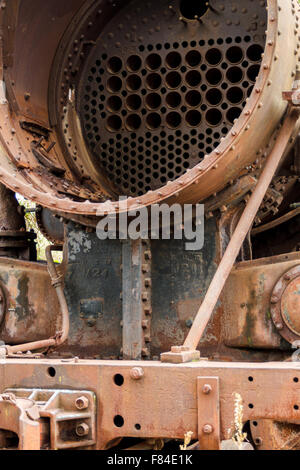 Locomotive à vapeur abandonnés. Virginia Museum of Transportation Banque D'Images