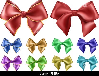 Ensemble avec noeud sur fond blanc Illustration de Vecteur