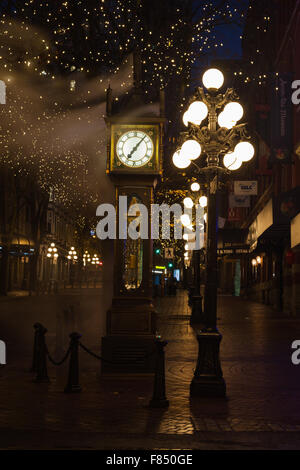 Horloge à vapeur sur la rue Water, dans le quartier de Gastown vancouver Banque D'Images