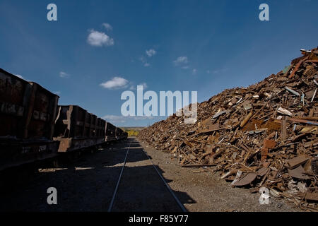 Tas de ferraille rouillée. Banque D'Images