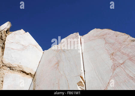 La carrière de marbre dans la Sierra de la Nieves, Nyborg, Andalousie, espagne. Banque D'Images