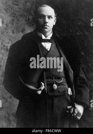 Vintage photo portrait de boxer Bob Fitzsimmons (1863 - 1917) - World Heavyweight Champion de 1897 à 1899 et le premier triple champion du monde de poids dans l'histoire. Banque D'Images