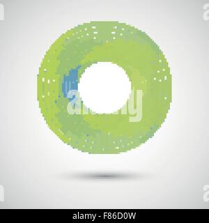 Résumé cercle vert sur fond blanc Illustration de Vecteur