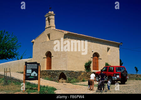 Ermita de la Virgen del Socorro Villareal de San Carlos, Parc National Monfrague, Estrémadure, Espagne Banque D'Images