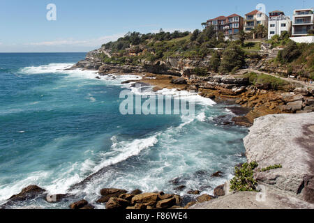 Le long de la promenade côtière de Bondi à Sydney en Australie J'ai Bronte Banque D'Images