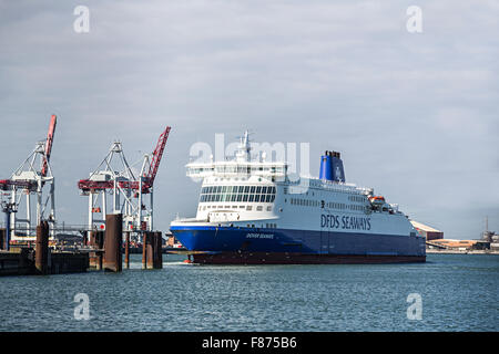 DFDS à Dunkerque port des ferries de Douvres à Dunkerque, France Banque D'Images