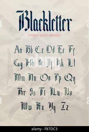 Blackletter gothic moderne. Illustration de Vecteur