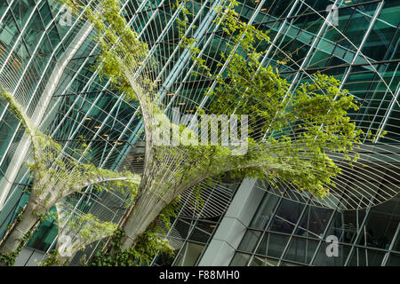 Canary Wharf - London UK - décoration vert Banque D'Images