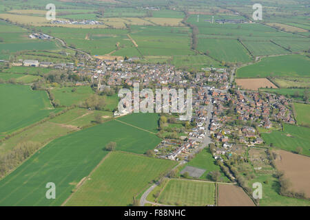 Une vue aérienne du village de Gilmorton près de Lutterworth dans le Leicestershire Banque D'Images