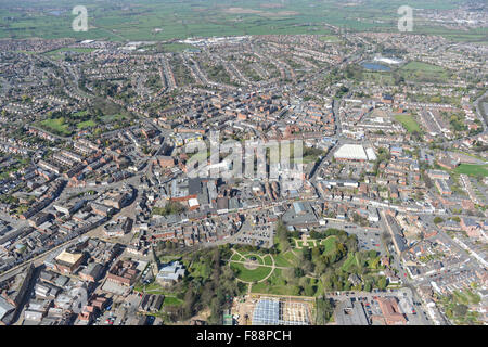 Une vue aérienne de Hinckley, une ville de marché dans le Leicestershire Banque D'Images