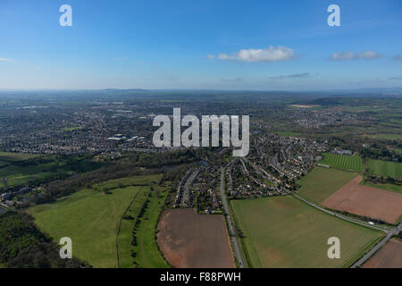 Une vue aérienne de la ville de Kidderminster Worcestershire Banque D'Images