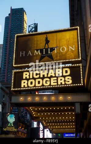 Hamilton - la comédie musicale - au Richard Rodgers Theatre de New York Banque D'Images