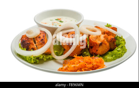 Poulet Tikka poulet - la cuisine indienne à l'oignon Banque D'Images