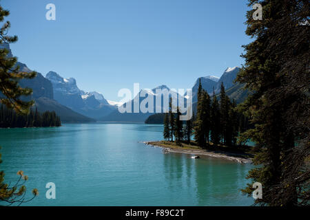 Spirit Island Jasper National Park, Alberta, Canada Banque D'Images