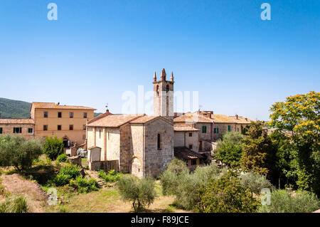 Petite chapelle à Monteriggioni, toscane, italie Banque D'Images