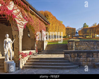 Parc de Villa Bergfried, Saalfeld, Thuringe, Allemagne Banque D'Images