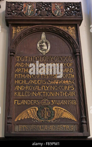 Frederic Arthur Edward tombe Pitman monument à St John church interior intérieur des monuments commémoratifs, Édimbourg, Écosse, Royaume-Uni Banque D'Images