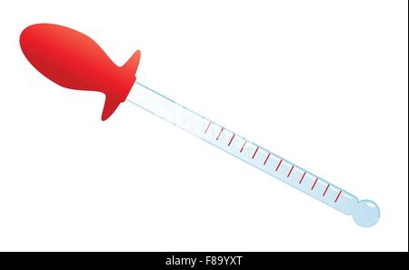 Pipette médicale sur un fond blanc Illustration de Vecteur