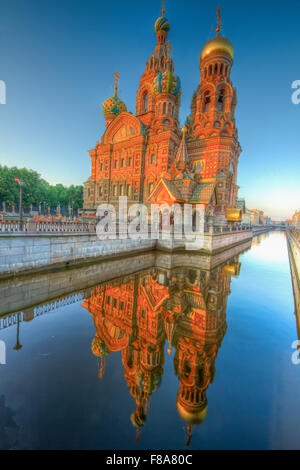 L'Église de sang versé, Saint Petersburg, Fédération de Russie Site de muder d'Alexandre II en 1881 Banque D'Images