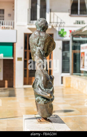 L'Espagnol et Catalan Salvador Dali sculpture de bronze dans l'Avenida del Mar à Marbella en Espagne Banque D'Images