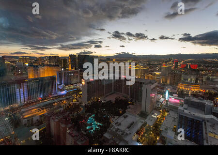 Vue aérienne de Las Vegas à partir du haut de la grande roue High Roller à la Linq - Las Vegas, NV Banque D'Images