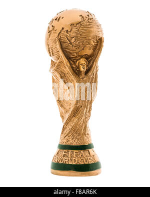 Trophée de la Coupe du Monde de la FIFA, sur un fond blanc, 'FIFA World Cup Trophy", a été introduite en 1974