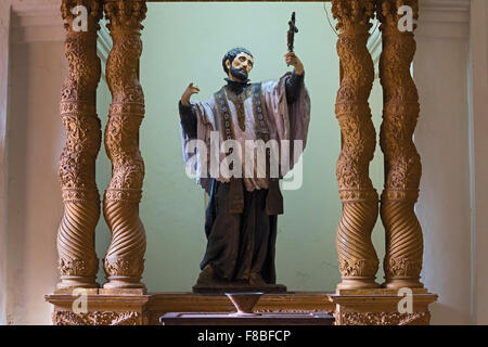 Statue de saint François Xavier Old Goa Inde Banque D'Images