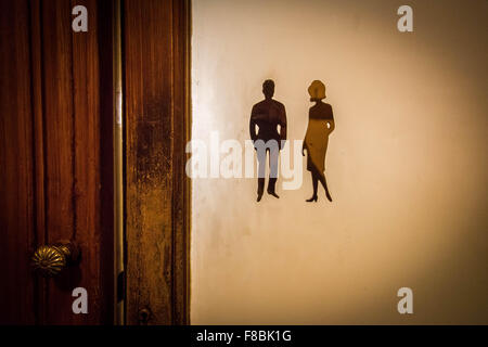 Toilettes hommes et femmes, symbole. Banque D'Images