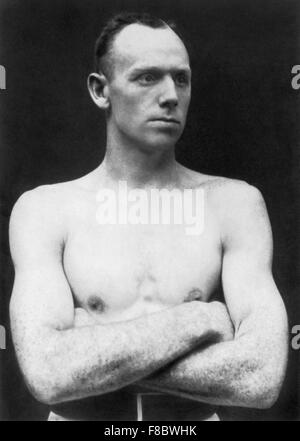 Vintage photo portrait de boxer Bob Fitzsimmons (1863 - 1917) - World Heavyweight Champion de 1897 à 1899 et le premier triple champion du monde de poids dans l'histoire. Banque D'Images