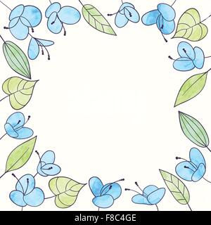 Aquarelle de vecteur de fleur. Dessiner à main illustration floral romantique Illustration de Vecteur