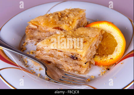 Baklava aux noix Banque D'Images