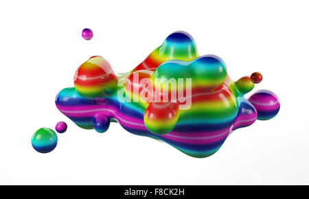 Image 3D de liquide de couleur abstrait Banque D'Images