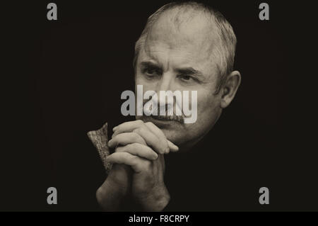 Image sépia d'une man Banque D'Images