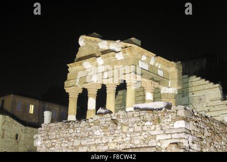 Vestiges romains appelé 'capitol' à Brescia en Italie du nord Banque D'Images