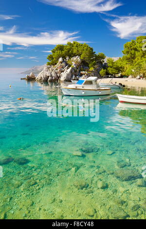 Brela, riviera de Makarska - Croatie Banque D'Images