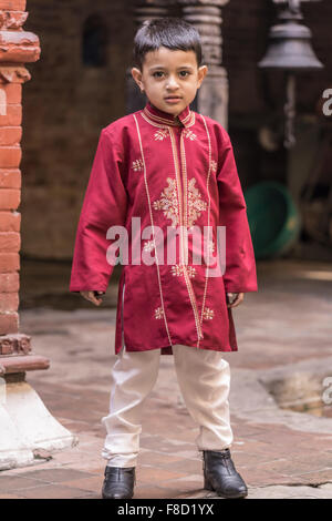 Portrait d'un jeune à Bhaktapur Banque D'Images