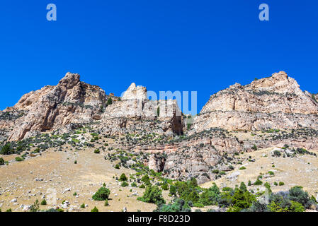 Voir de 10 Canyon du sommeil dans le Wyoming, USA Banque D'Images