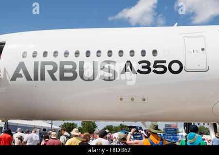 L'Airbus A350 XWB est un avion d'essai deux avion bimoteur est conçu pour transporter plus de 300 passagers. Banque D'Images