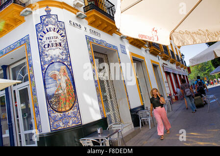 Freiduría Puerta de la carne, en Cano y cuento street,Sevilla Andalousie,Espagne, Banque D'Images