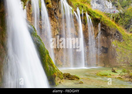 Le parc national des Lacs de Plitvice, Croatie, l'UNESCO Banque D'Images