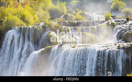 Les chutes de Krka, Parc National de Krka, Croatie, Europe Banque D'Images