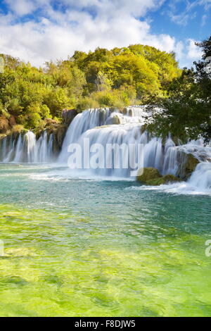 Les chutes de Krka, Parc National de Krka, Croatie, Europe Banque D'Images