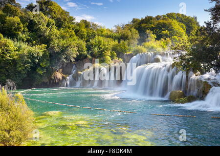 Les chutes de Krka, Parc National de Krka, Croatie, Europe Banque D'Images