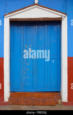 Maison coloniale à La Candelaria, Bogota, Colombie Banque D'Images