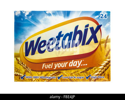 Pack de 24 Weetabix Weetabix, est un blé de grains entiers céréales petit déjeuner produit par Weetabix Limited Banque D'Images